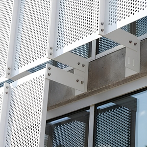 Panneau de mur rideau en aluminium de style européen avec motif géométrique en treillis, anti-corrosion, revêtement en poudre, personnalisé - Product Image 2