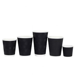 Disposable Corrugated Ripple Wall Paper <b>Coffee</b> <b>Cups</b> Custom Logo Design 16 oz Ripple Wall Paper <b>Coffee</b> <b>Cup</b> - Product Image 2