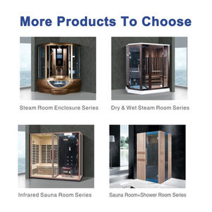 <span class=keywords><strong>Baño</strong></span> de vapor con música BT para dos personas, ducha interior de cedro rojo, Sauna seca, gran oferta - Product Image 6