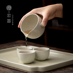 Taza de té de cerámica, redonda, de porcelana, sin tapa, para preparar té Kung Fu - Product Image 2