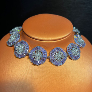 Ensemble de <span class=keywords><strong>bijoux</strong></span> ZX : Collier, bague et bracelet en laiton plaqué or 18 carats avec zircon, pour mariage, banquet, soirée formelle, style vintage, <span class=keywords><strong>bijoux</strong></span> raffinés pour femmes - Product Image 4