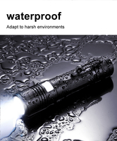 Lampe torche portable rechargeable SUPERFIRE A5 en alliage d'aluminium noir, 5 modes, 260 lumens, étanche IP44, pour le camping, avec clip ceinture
