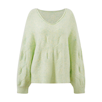 Robe décontractée en maille acrylique à manches longues pour femme, coupe ample, style printemps, mignonne, vêtement de mode, boutique décontractée