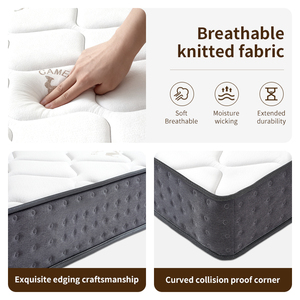 Colchón de Muelles Ensacados Ecológico de Tamaño Personalizado para Uso Hospitalario, Tamaño Mediano, Cubierta de Tela Tejida de 300g/m, Duradero, Suave y Cómodo - Product Image 2