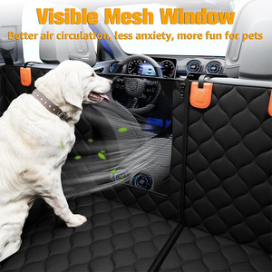 Vente en gros Housse de siège arrière de <span class=keywords><strong>voiture</strong></span> <span class=keywords><strong>pour</strong></span> animaux de compagnie de qualité supérieure avec cloison matelassée et poches de rangement adaptées aux passagers - Product Image 6