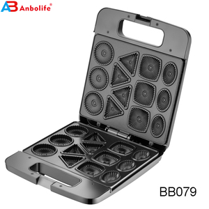 Rotazione di 180 gradi in acciaio inox waffle maker con veloce facile da flipping manico pieghevole e di controllo della temperatura regolabile - Product Image 4