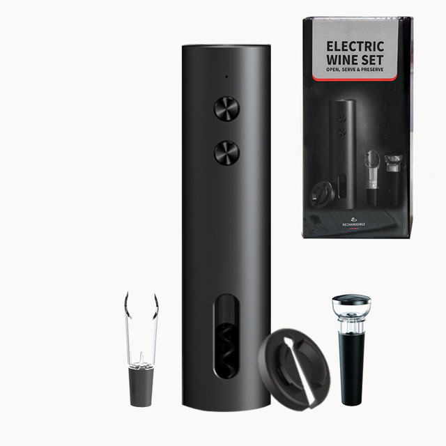 Hot Selling Automatic Battery-operated Wine Gift Set Electric Wine Corkscrew Electric Corkscrew Wine Opener Set