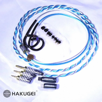 Microphone, haut-parleur et moniteur Hi-Fi hybride en alliage de cuivre, argent, palladium et graphène, blindé, Blue Spirit Dragon Gold Silver