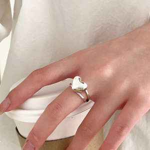 Heart Shape S925 Sterling Silver <b>Ring</b> For Women Gift Jewelry <b>Open</b> Design - Product Image 3