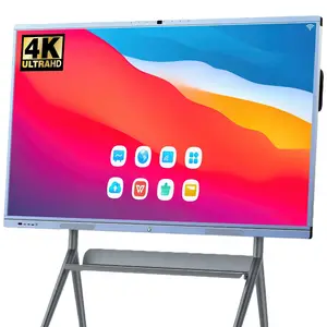 Dragonworth papan digital cerdas portabel, papan layar sentuh interaktif elektronik 65 75 86 inci untuk kelas