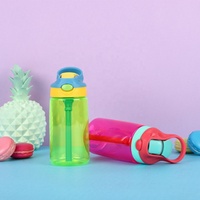 Bouteille d'eau de Sport pour enfants avec logo personnalisé pp5 sans Bpa 450ML bouteille de paille pour boire sans phtalate bouteille de citron tritan pour bébé