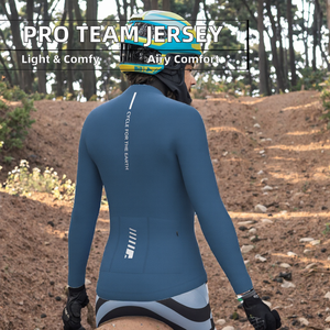 Pro Team Custom Women's Ciclismo Jersey Ligero Transpirable Secado rápido Anti-UV Spandex/Poliéster Absorbe el sudor OEM Impreso - Product Image 3