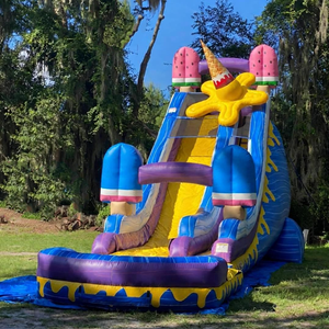 Toboggan aquatique gonflable pour crème glacée, toboggan aquatique long <span class=keywords><strong>avec</strong></span> <span class=keywords><strong>piscine</strong></span> amovible - Product Image 6