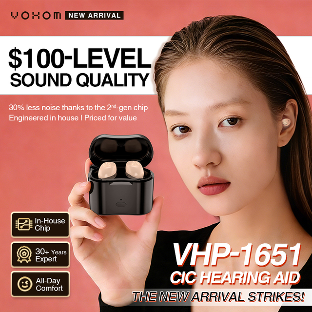 Rechargeable Mini Invisible Hearing Aid Audifono 16-Channel Digital Processing Adjustable Noise Reduction Super Clear Sound