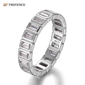 14 Karat 18 Karat massives Weißgold Smaragds chliff IGI-zertifizierte Labor diamanten Feine Ringe Kunden spezifische Trau ringe für Frauen Männer Weihnachts geschenk - Product Image 1
