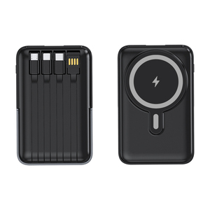 <span class=keywords><strong>Cargador</strong></span> Inalámbrico Portátil de 15W con 4 Cables Integrados y Soporte, Batería Externa Multifuncional de 10000mAh con Carga Rápida PD de 22.5W - Product Image 1