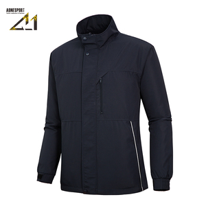 A-1 <b>Men's</b> Waterproof Trench Jacket Stand Collar Knitted Polyester Reversible Breathable Casual Wear - Product Image 1