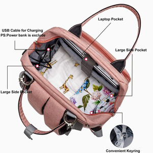 <span class=keywords><strong>Sac</strong></span> à langer multifonction convertible avec port de charge USB, <span class=keywords><strong>sac</strong></span> à main pour maman, <span class=keywords><strong>sac</strong></span> à dos de voyage pour couches avec matelas à langer - Product Image 2