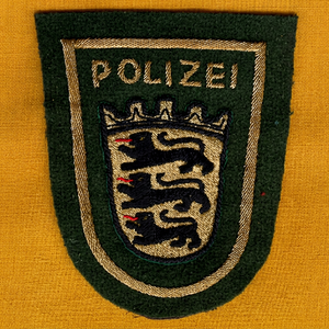 Insignia de brazo alemana POLIZEI TKBO, insignia bordada personalizada con ancla y corona de laurel, parche de tela para coser en uniformes y prendas. - Product Image 1