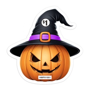 Evil Pumpkin Paper Pull Tab Halloween <b>Cards</b> Open to Win Prizes Screen Printing Custom Special Shapes 1 Window Design - Product Image 2