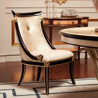 Nouvel ensemble de table à manger classique européenne en bois massif personnalisable avec 6 chaises pour la maison, l'appartement et l'hôtel