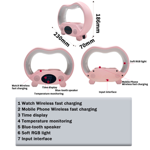 Reloj Despertador Inteligente RGB con Luz de Colores, Altavoz Mini en Forma de G, Lámpara Despertador con Cargador para iWatch, Precio al por Mayor - Product Image 6