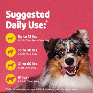 ペット健康ソフトチューズDHAビタミングルコサミンコンドロイチンヒップ & ジョイントサプリメント犬用食品 - Product Image 6