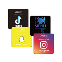Etiquetas NFC de Menú con Diseño Personalizado de 13.56mhz, Etiquetas NFC Cuadradas para Mesas de Restaurante