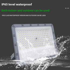 Faro LED <span class=keywords><strong>Solare</strong></span> da Esterno con Telecomando, <span class=keywords><strong>Corpo</strong></span> in ABS, Impermeabile IP65, Pannello 100W 200W 300W 400W - Product Image 1