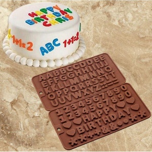 Molde de Silicona para Pastel de Chocolate - para Hacer Letras, Números y Símbolos de Feliz Cumpleaños, Herramientas para Decorar Pasteles - Product Image 1