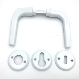 Ensemble de poignées de porte en alliage d'aluminium robuste et moderne avec plusieurs rosettes pour portes intérieures et extérieures - Product Image 6