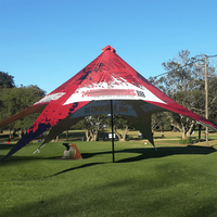 Carpas Araña Personalizadas de Fábrica 12m Carpa Sombra de Estrella Araña Hexagonal Impermeable Toldo en Forma de Estrella para Playa