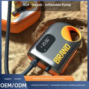 Pompe à air électrique portable sans fil 12V avec affichage numérique, faible bruit, <span class=keywords><strong>pour</strong></span> gonflage de pneus, tentes extérieures, SUP, paddleboards, kayaks - Product Image 2