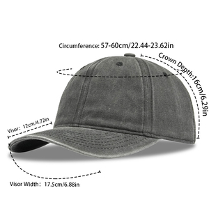 Gorra de Béisbol Personalizada de Lujo, 100% Algodón Lavado, 6 Paneles, Estilo Desgastado, Tipo Dad Hat, Alta Calidad, Vintage, Deportiva - Product Image 6