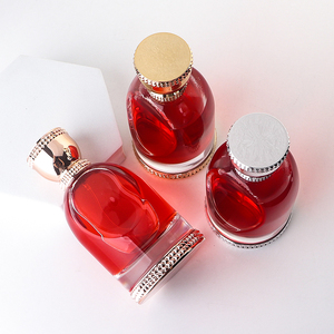 Magnifica Bottiglia di <span class=keywords><strong>Profumo</strong></span> in Vetro da 100ML con Taglio Laterale Circolare Irregolare e Base Dorata, Bottiglia di Lusso - Product Image 2