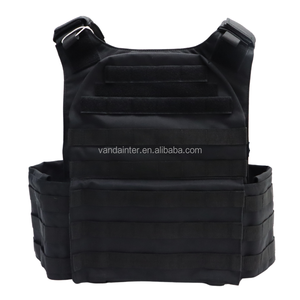 فاندا أسود رخلة سترة تكتيكية خفيفة الوزن نايلون بوليستر حامل لوحة مقاوم لطعن للحماية في الهواء الطلق - Product Image 3