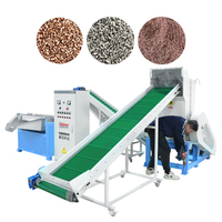 SHINHO câble de ferraille granulé séparateur et broyeur utilisé aluminium fil de cuivre déchiqueteuse Machine de recyclage fil de cuivre granulateur