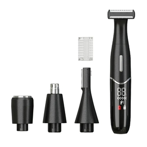 Cortadora de pelo eléctrica recargable 4 en 1 para hombres, recortadora de pelo sin dolor, <span class=keywords><strong>patillas</strong></span>, cejas, Barba, cortadora de pelo, afeitadora - Product Image 2