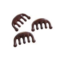 Peines de Madera para Masaje de Cinco Dedos Personalizados Peine de Madera para Masaje de Meridianos Peine de Pelo de Dientes Anchos de Sándalo Natural