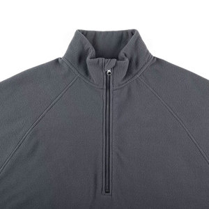 Veste polaire personnalisée de haute qualité à demi-zip pour hommes, coupe-vent avec col montant et logo personnalisé - Product Image 3