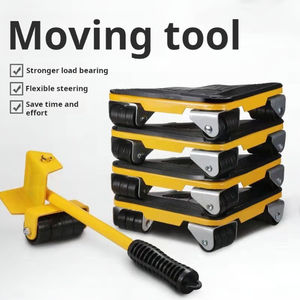 Outil de rouleau de mobilité de meubles robustes coussin <span class=keywords><strong>pivotant</strong></span> élévateur de meubles en acier au carbone et Kit de curseur de meubles en fer 4 pièces - Product Image 4