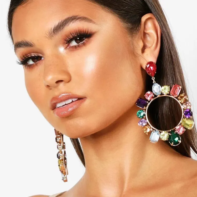 Timepieces, Jewelry, Eyewear Fashion Trend 2020 Rhinestone Bohemian Earrings Ear Rings For Women