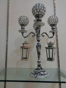 Candelabro de Metal para decoración del hogar, soporte para centro de mesa, centro de mesa, para boda - Product Image 5