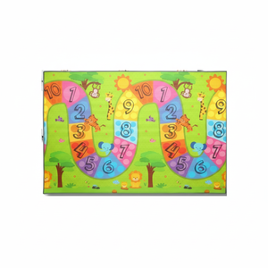 Tapis de jeu double face 200x140x1,5 cm XPE pour bébé-Mousse enroulable imperméable et non toxique avec numéro coloré Road Funky Travel - Product Image 1