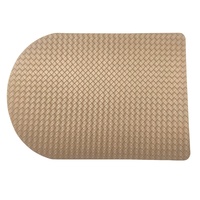 Set de table en cuir tressé, couleur unie, minimaliste, double face, résistant à la chaleur, forme irrégulière, style occidental/européen