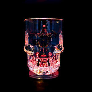 Vente chaude En Forme De Crâne Halloween Acrylique Lumineux Glow-in-the-dark Whisky Vodka Bière Tasses Creative Verres À Vin Party <span class=keywords><strong>Bar</strong></span> - Product Image 3