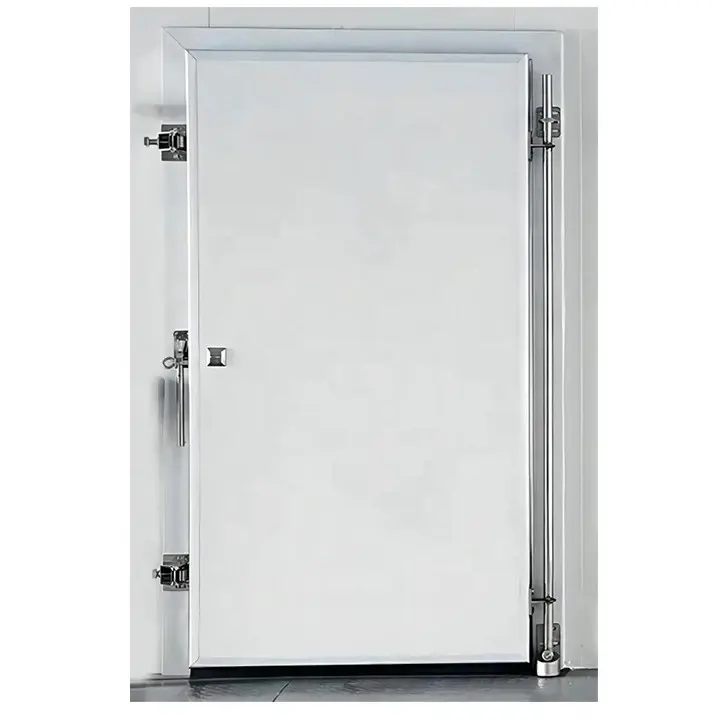 Porta de ar condicionado com eixo rotativo para armazenamento a frio, porta semi-enterrada de poliuretano para sala fria personalizada, porta de armazenamento a frio especial