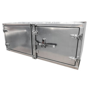 Heavy Duty 60" X 24"x 24" Aluminum <strong>Tool</strong> <strong>Box</strong> Flatbed Semi Double Door Barndoor Style <strong>Trailer</strong> Lockable <strong>Tool</strong> Cabinet - Product Image 1