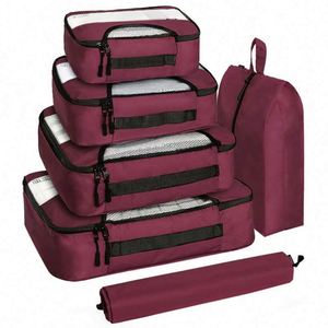 Échantillon gratuit : Essentiels de voyage, cubes de rangement pour vêtements, ensemble de 6 cubes de rangement pour bagages à main - Product Image 2
