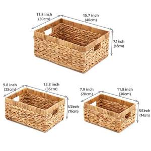 <strong>Tall</strong> Thin Laundry Hamper Labeled Baskets for Storage Gifts Packaging Call Slim Basket With Lid Stocked Woven <strong>Bread</strong> Box <strong>Bin</strong> Sets - Product Image 3
